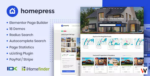 HomePress Real Estate WordPress Theme