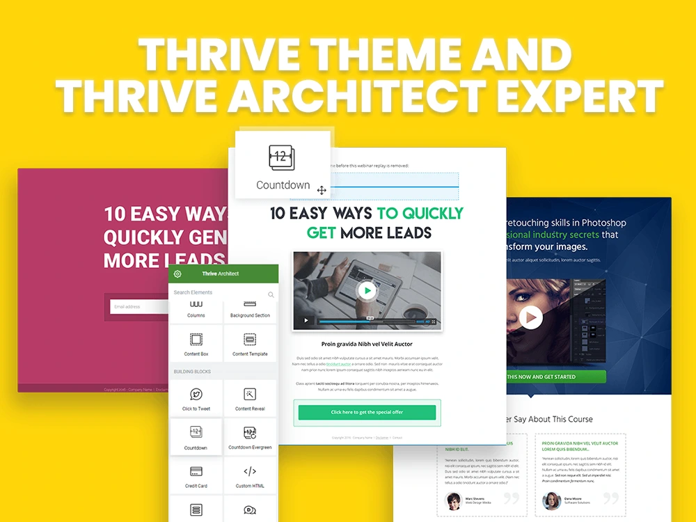 WordPress website using Thrive Architect and Thrive Theme Builder