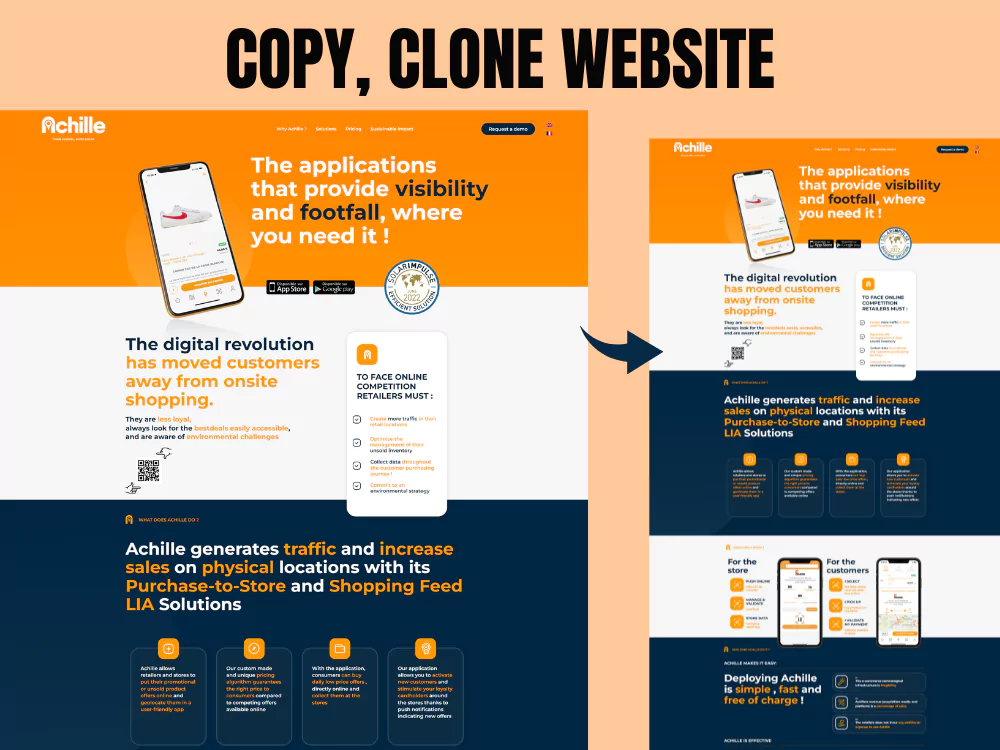 copy, clone or duplicate any website into wordpress website