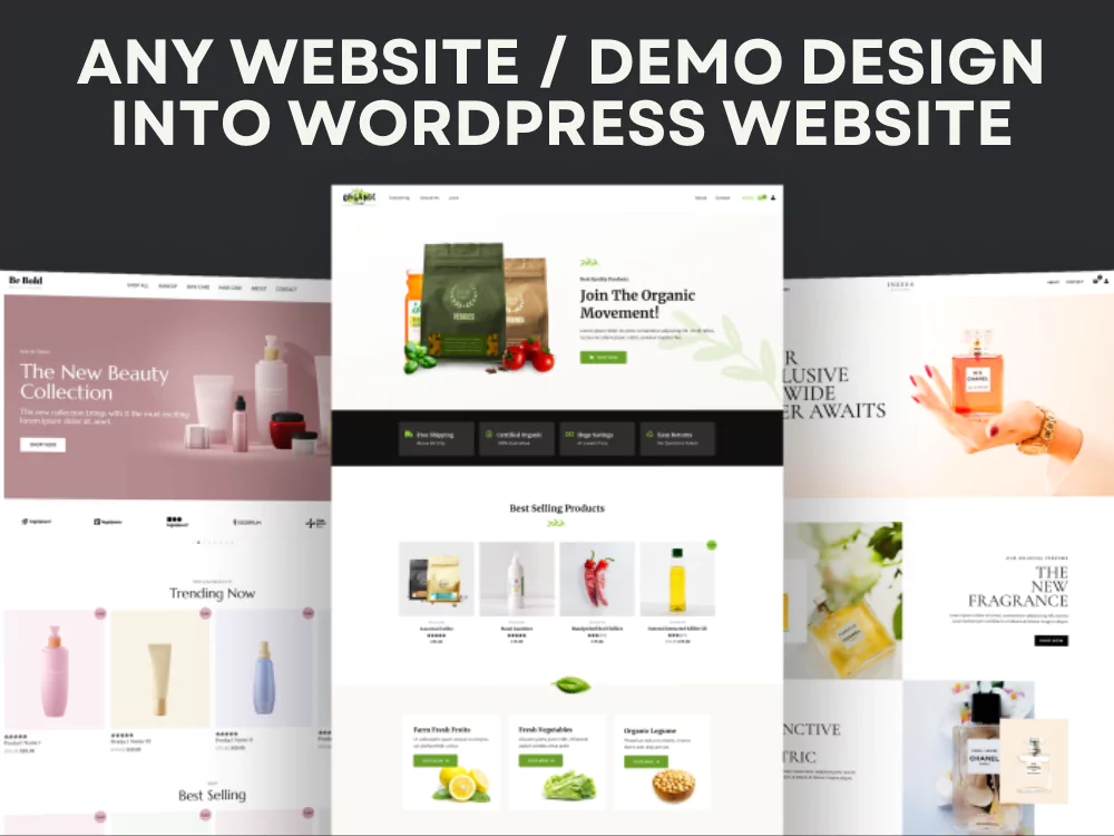 copy, clone or duplicate any website into wordpress website