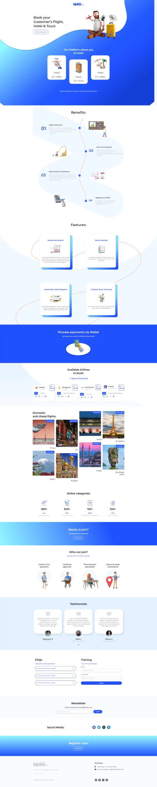 Flight, Hotel and Tours Booking