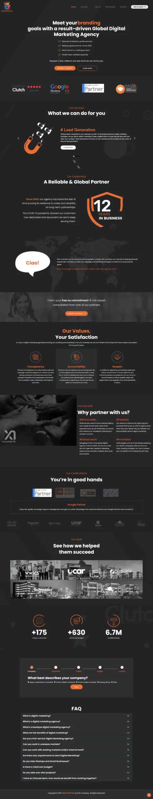 Website for Digital Marketing Agency