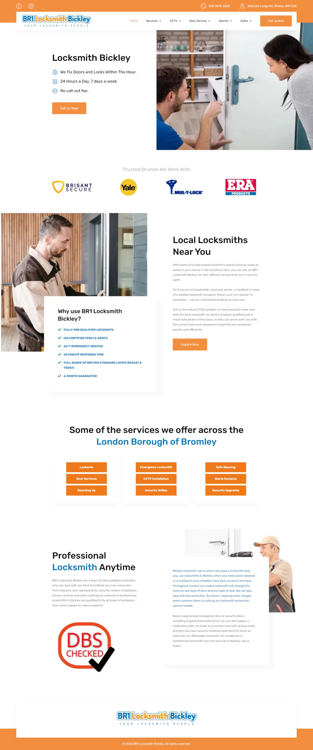 Website for Lock smith bickley